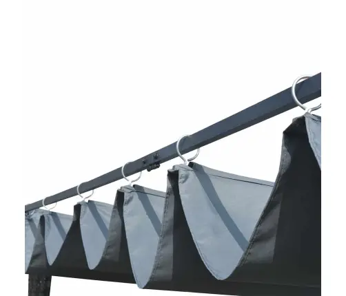 Nojume Ar Jumtu, Pelēka Pe Rotangpalma, 300X300X220 Cm Vidaxl