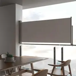 Ištraukiama Šoninė Kiemo Pertvara, Pilkos Spalvos, 100X300Cm
