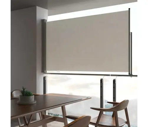 Ištraukiama Šoninė Kiemo Pertvara, Kreminės Spalvos, 140X300Cm