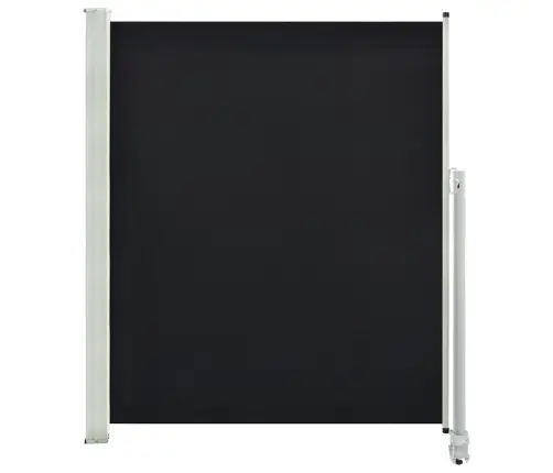 Ištraukiama Šoninė Kiemo Pertvara, Juodos Spalvos, 160X300Cm