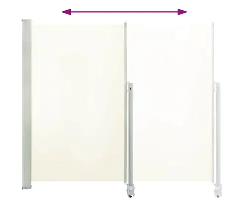 Lahtitõmmatav Terrassi Külgsein, 160 X 300 cm Kreemjas