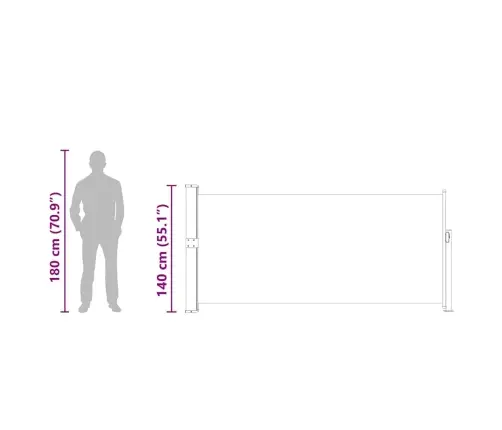 Lahtitõmmatav Külgsein, 140 X 300 cm Pruun