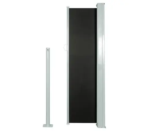 Ištraukiama Šoninė Pertvara, Juodos Spalvos, 120X300Cm