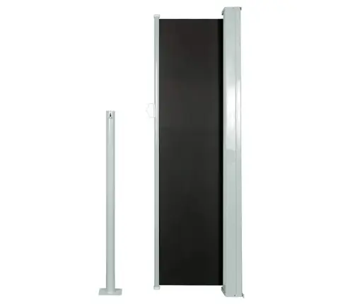 Ištraukiama Šoninė Pertvara, Juodos Spalvos, 120X300Cm