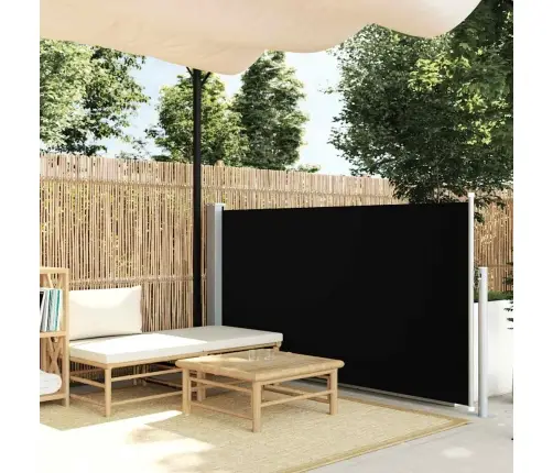 Ištraukiama Šoninė Pertvara, Juodos Spalvos, 120X300Cm