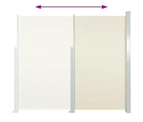 Lahtitõmmatav Külgsein, 120 X 300 cm Kreemjas Lahtitõmmatav Külgsein, 120 X 300 cm Kreemjas