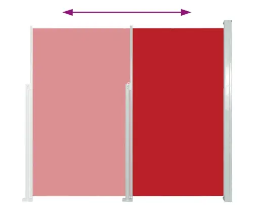 Izvelkama Sānu Markīze, 120X300 Cm, Sarkana Vidaxl