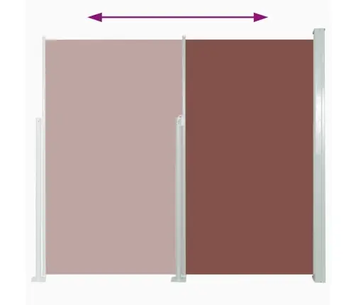 Izvelkama Sānu Markīze, 120X300 Cm, Brūna Vidaxl
