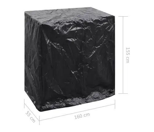 Dārza Mēbeļu Pārklājs Tenisa Galdam, 8 Gredzeni, 160X55X182 Cm Vidaxl