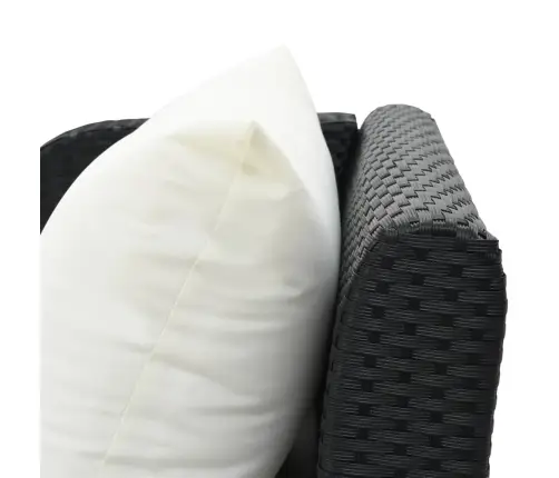 Sauļošanās Zvilnis Ar Matraci, Melna Pe Rotangpalma Vidaxl