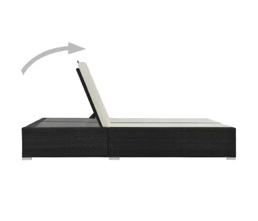 Divvietīgs Sauļošanās Zvilnis, Melna Pe Rotangpalma Vidaxl