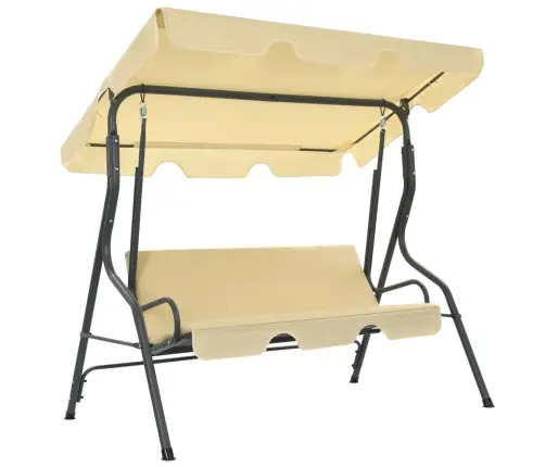 Sodo Sūpynės, Kreminės Baltos Spalvos, 170X110X153 Cm