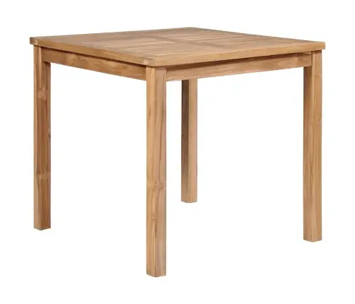 Dārza Galds, 80X80X77 Cm, Masīvs Tīkkoks Vidaxl