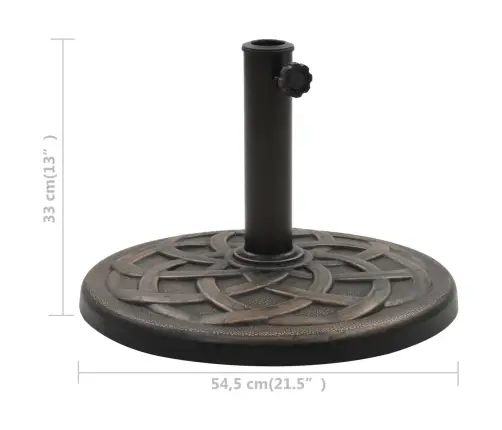 Skėčio Stovas, Bronzinis, Sint. Derva, 19 Kg, Apvalus