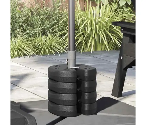 Svoriai Pavėsinei, 4Vnt., Juodos Spalvos, 220X50Mm, Betonas