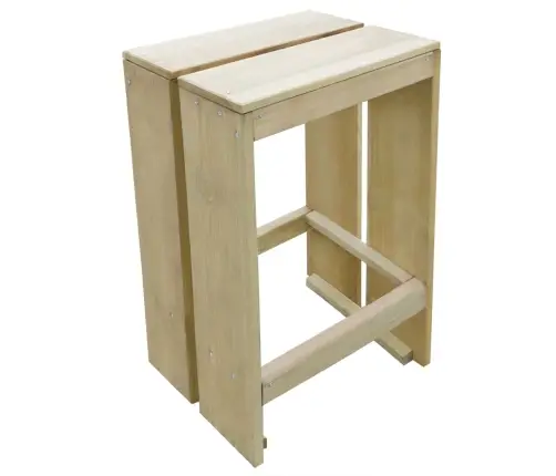 Dārza Bāra Krēsli, 2 Gab., Impregnēts Priedes Koks Vidaxl