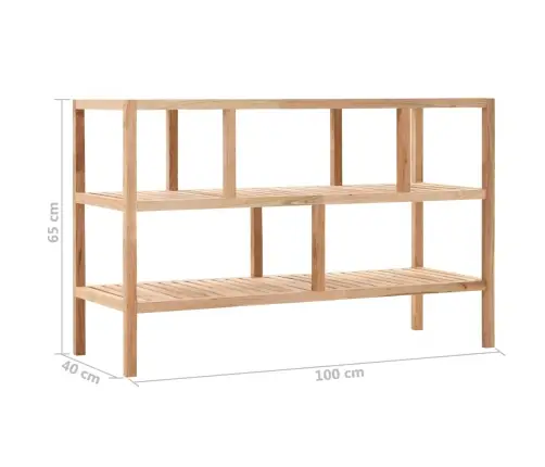 Vannasistabas Plaukts, 100X40X65 Cm, Valriekstu Masīvkoks Vidaxl