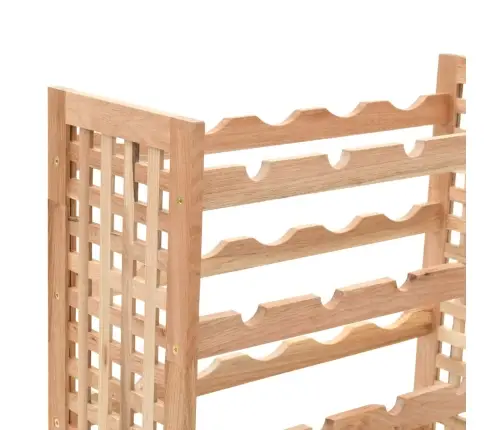 Vīna Plaukts 25 Pudelēm, 63X25X73 Cm, Valriekstu Masīvkoks Vidaxl