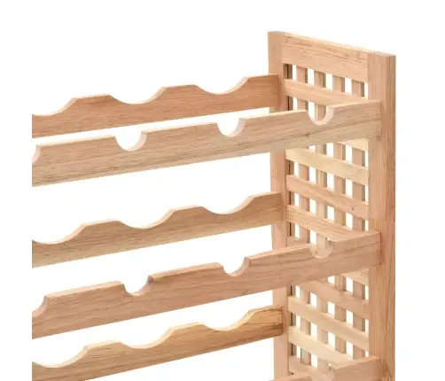 Vīna Plaukts 25 Pudelēm, 63X25X73 Cm, Valriekstu Masīvkoks Vidaxl