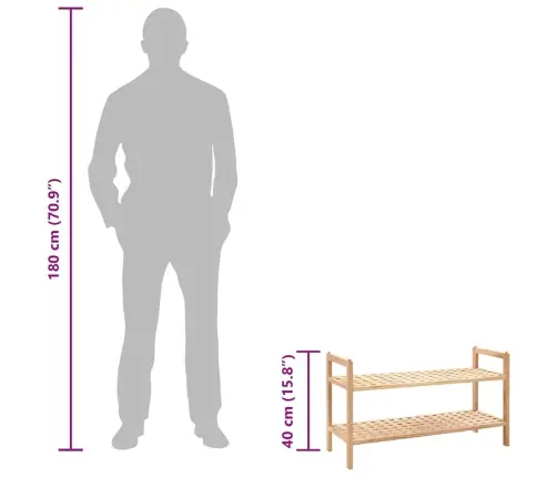 Apavu Plaukts, 69X26X40 Cm, Valriekstu Masīvkoks Vidaxl