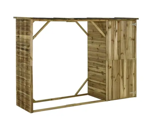 Dārza Instrumentu Šķūnis, Priedes Koks, 253X80X170 Cm Vidaxl