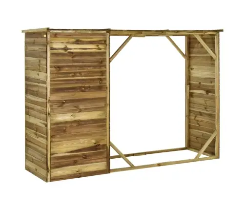 Dārza Instrumentu Šķūnis, Priedes Koks, 253X80X170 Cm Vidaxl