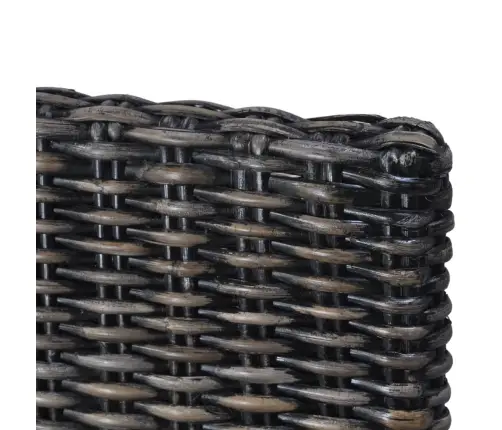 Virtuves Krēsli, 6 Gab., Melna Kubu Rotangpalma Un Mango Koks Vidaxl