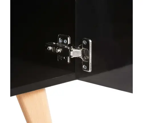 Telerikapp, Must, 120 X 40 X 46 cm Mdf