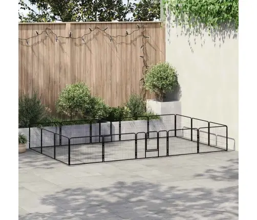 Koera Mänguaedik 16 Paneeliga, Teras, 60 X 80 cm Must