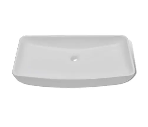 Vannasistabas Izlietne, Jaucējkrāns, Taisnstūra, Balta Keramika Vidaxl