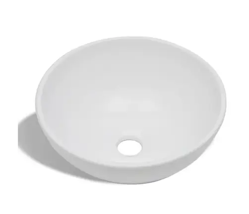 Keraamiline Vannitoa Valamu Koos Segistiga, Ümmargune, Valge