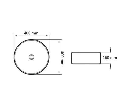 Keraamiline Vannitoa Valamu Koos Segistiga, Ümmargune, Valge