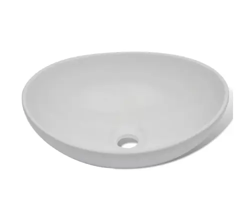 Vonios Praustuvas Su Vandens Maišytuv., Keram., Oval., Baltas