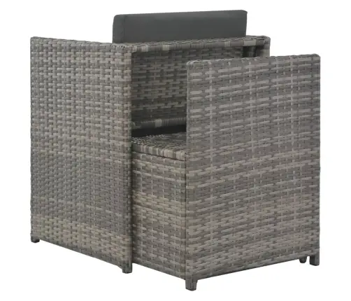 Lauko Valg. Baldų Kompl. Su Pagalv., 7D., Pilk. Sp., Polirat.