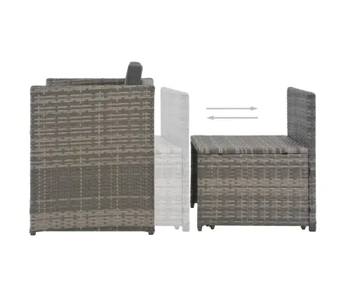 Lauko Valg. Baldų Kompl. Su Pagalv., 7D., Pilk. Sp., Polirat.