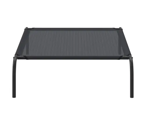 Paaugstināta Suņu Gulta, Melna, L Izmērs, Tekstilēns Vidaxl