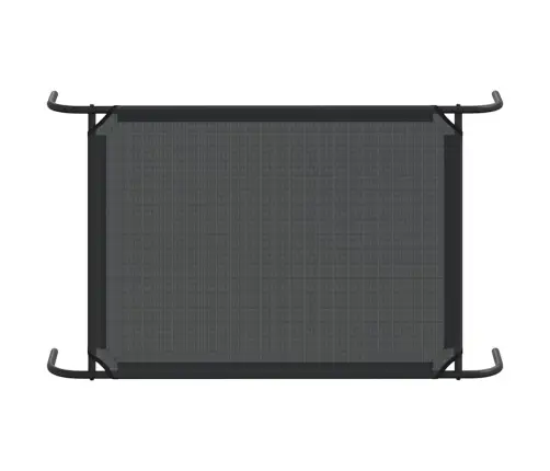 Paaugstināta Suņu Gulta, Melna, L Izmērs, Tekstilēns Vidaxl