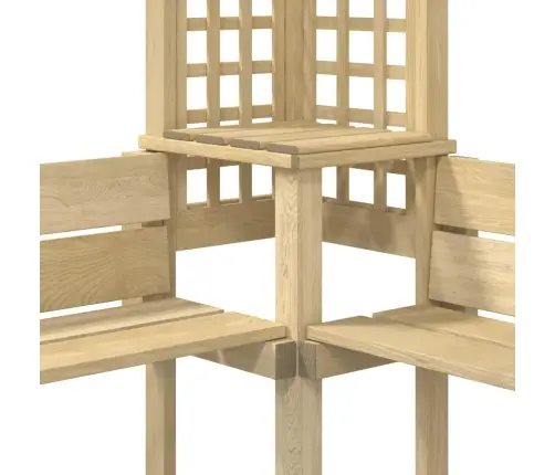 Kampinė Pergolė Su Suoliukais, Impregnuota Pušies Mediena