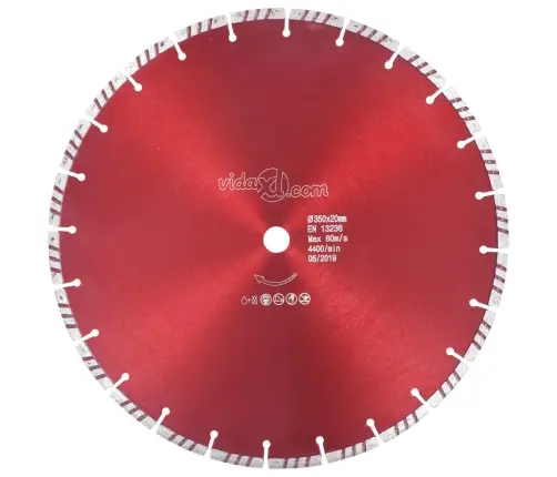 Turbo Deimantinis Pjovimo Diskas, Plienas, 350Mm