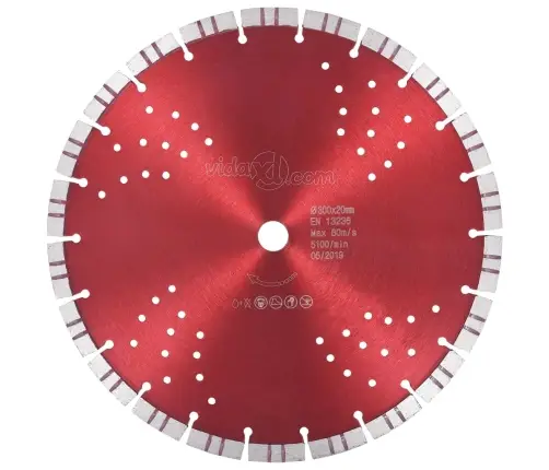 Teemantlõikeketas Turbo Ja Aukudega, Teras, 300 Mm