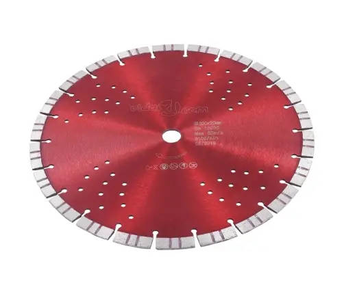 Teemantlõikeketas Turbo Ja Aukudega, Teras, 300 Mm