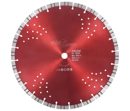 Turbo Deimantinis Pjovimo Diskas Su Angomis, Plienas, 350Mm