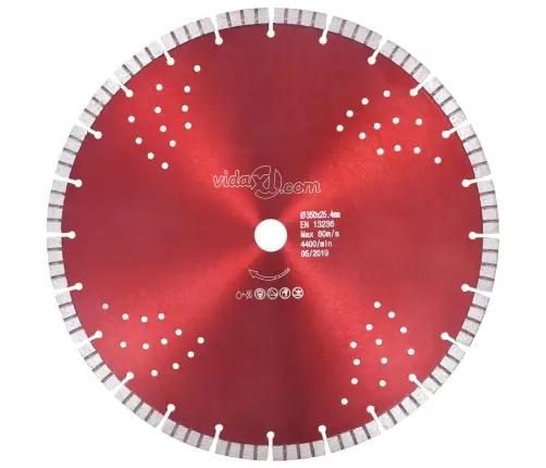 Turbo Deimantinis Pjovimo Diskas Su Angomis, Plienas, 350Mm