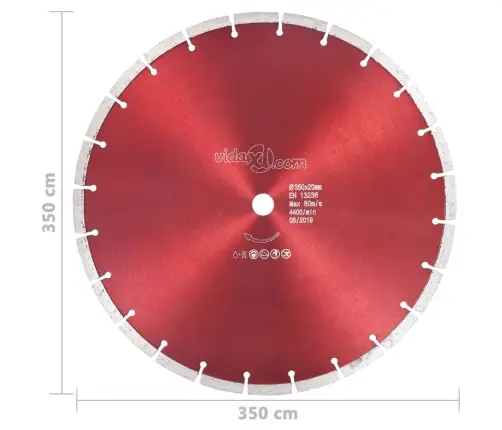 Dimanta Griešanas Disks, Tērauds, 350 Mm Vidaxl