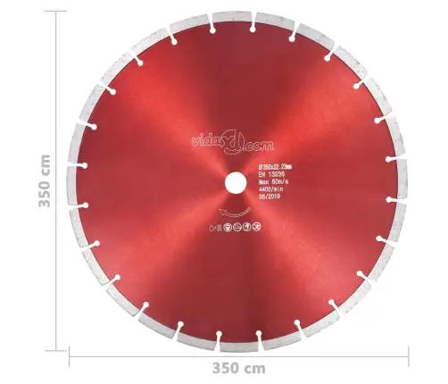 Dimanta Griešanas Disks, Tērauds, 350 Mm Vidaxl