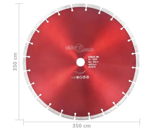 Deimantinis Pjovimo Diskas, Plienas, 350Mm