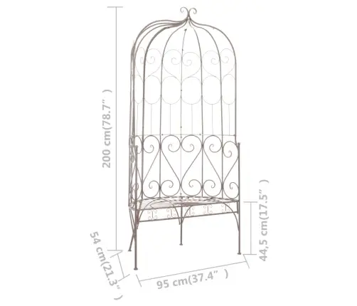 Dārza Sols, 95 Cm, Dzelzs, Antīki Brūns Vidaxl