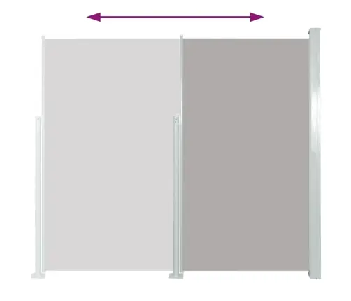 Izvelkama Sānu Markīze, 160 X 500 Cm, Pelēka Vidaxl