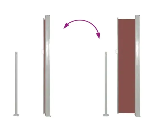 Izvelkama Sānu Markīze, 160 X 500 Cm, Brūna Vidaxl