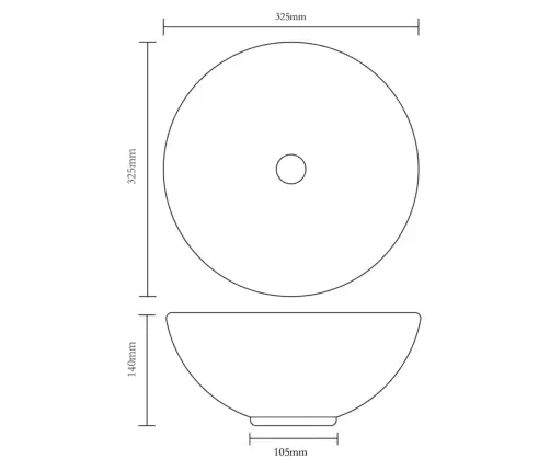 Valamu 32,5 X 14 cm Keraamiline, Kuldne